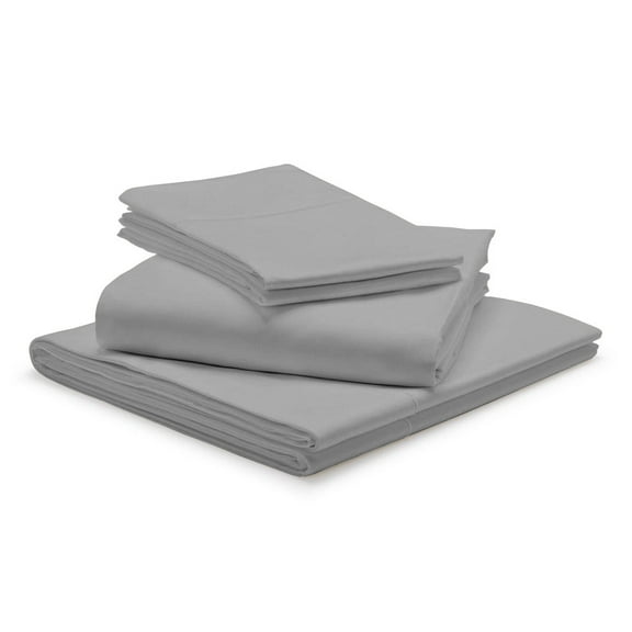 1000-Thread Count 100% Egyptian Cotton Full Sheet Set, Long Staple Cotton, 1000-TC Pure Cotton, 12" Deep Pockets - Full, Light Grey