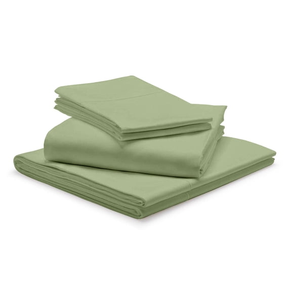 1000-Thread Count 100% Egyptian Cotton Queen Sheet Set, Long Staple Cotton, 1000-TC Pure Cotton, 15" Deep Pockets - Queen, Sage