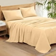 thumbnail image 1 of 1000-Thread-Count 100% Egyptian Cotton Sheet Set QUEEN Size Fits 9-12 Inches Deep Pocket ( Solid, Almond Ivory ), 1 of 5