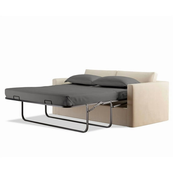 1000 Thread Count 100% Egyptian Cotton Sleeper Sofa Bed Sheet Set Solid Queen Size (62"x 74"x 7" ) with 4 -PCS Fitted Straps Color Grey