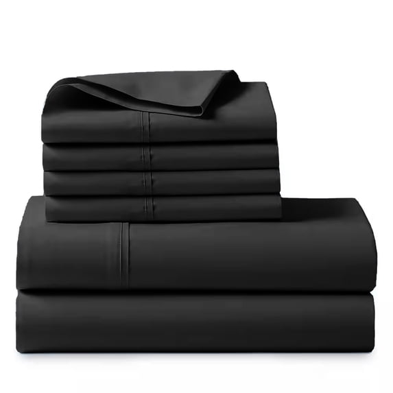 1000 Thread Count, 100% Giza Egyptian Cotton - 6 PC Sheet Set - Queen Extra Long, Dark Grey, 12" Deep Pocket