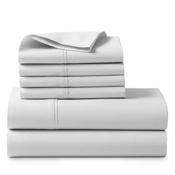1000 Thread Count, 100% Giza Egyptian Cotton - 6 PC Sheet Set - RV Short Queen, White, 15" Deep Pocket