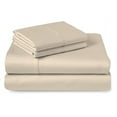 thumbnail image 1 of 1000 Thread Count 4 Pcs Bed Sheets Set Solid Egyptian Cotton Full Size 15 Inches Deep Pocket Beige Solid Cotton Sheets, 1 of 5
