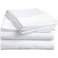thumbnail image 1 of 1000 Thread Count 4 Pcs Bed Sheets Set Solid Egyptian Cotton Full Size 15 Inches Deep Pocket White Solid Cotton Sheets, 1 of 5