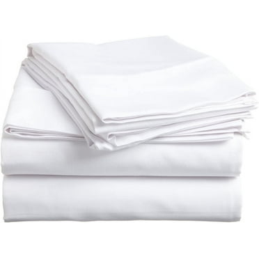 1000 Thread Count 4 Pcs Bed Sheets Set Solid Egyptian Cotton Twin Size 15 Inches Deep Pocket White Solid Cotton Sheets