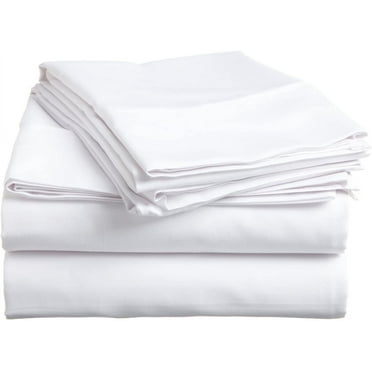 1000 Thread Count 4 Pcs Bed Sheets Set Solid Egyptian Cotton Twin Size 15 Inches Deep Pocket White Solid Cotton Sheets