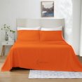 thumbnail image 1 of 1000 Thread Count 4 Piece Quality Sheet Set 15 Inch Deep Pocket 100% Egyptian Cotton Color Orange Stripe Size Queen, 1 of 6