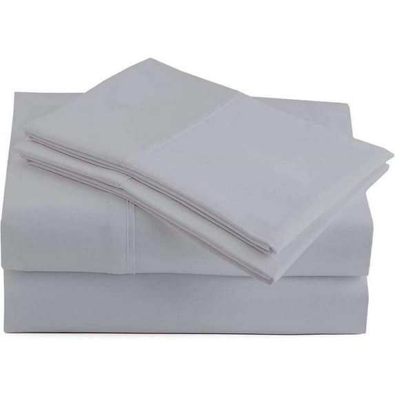 1000 Thread Count 4 Piece Quality Sheet Set 15 Inch Deep Pocket 100% Egyptian Cotton Color Silver Grey Solid Size Full