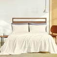 thumbnail image 1 of 1000 Thread Count 4 Piece Quality Sheet Set 21 Inch Deep Pocket 100% Egyptian Cotton Color Ivory Solid Size Twin, 1 of 7