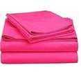 thumbnail image 1 of 1000 Thread Count 5 Pcs Split Bed Sheets Set Solid Egyptian Cotton Split King Size 15 Inches Deep Pocket Hot pink Solid Cotton Sheets, 1 of 5