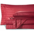thumbnail image 1 of 1000-Thread-Count 6 Piece Sheet Set - 100% Pure Egyptian Cotton Sheets 14" Inch Deep Pocket - Soft & Smooth Quality Bedsheets (Burgundy Stripe) Full Size., 1 of 6