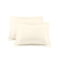 thumbnail image 1 of 1000 Thread Count Egyptian Cotton 2-Piece Pillow Sham Set with Flanged Border, Standard Size (20" x 26") Ivory Solid, 1 of 4