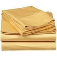 thumbnail image 1 of 1000 Thread Count Four (4) Piece Queen Size Gold Solid Bed Sheet Set, 100% Egyptian Cotton, Premium Hotel Quality, 1 of 7