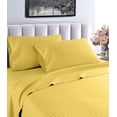 thumbnail image 1 of 1000 Thread Count Fresh Home Collection 100% Egyptian Cotton Deep Pocket Dobby Striped Sheet Set (Twin Extra Long, Gold), 1 of 5