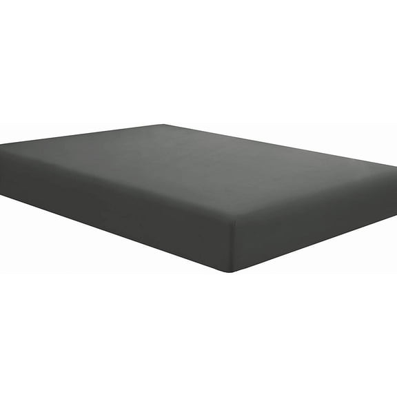 1000 Thread Count Heavy Weight Fabric Single 1-Piece Fitted / Bottom Sheet - - Full Size - Solid COLORS Single 1-Piece Fitted / Bottom Sheet - { Dark Grey } Fit Deep Pocket 21" Inches By KM LINEN