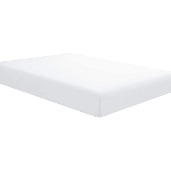 1000 Thread Count Heavy Weight Fabric Single 1-Piece Fitted / Bottom Sheet - - Queen Size - Solid COLORS Single 1-Piece Fitted / Bottom Sheet - { White } Fit Deep Pocket 21" Inches By KM LINEN