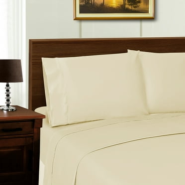 1000 Thread Count Lyocell-Blend Sheet Set, Queen, Ivory by BNM
