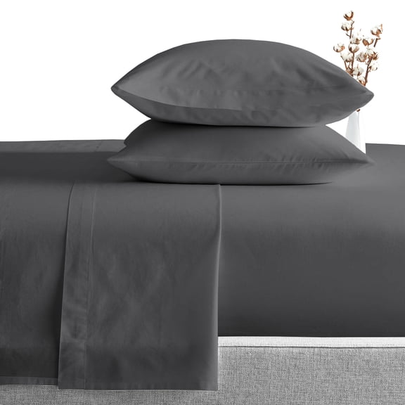 1000 Thread Count RV Fitted Sheet 30X76" Cot Bed Size Dark Gray Solid Egyptian Cotton Soft And Smooth Bed Sheets for Campers, RV Bunk And Truck Sleeper with 14 inch deep pocket