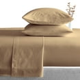 thumbnail image 1 of 1000 Thread Count RV Sheet Sets 35X72" Cot Bed Size Taupe Solid Egyptian Cotton Soft And Smooth Bed Sheets for Campers, RV Bunk And Truck Sleeper with 12 inch deep pocket, 1 of 7