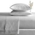 thumbnail image 1 of 1000 Thread Count RV Sheet Sets Three Quarter Size Light Gray Solid Egyptian Cotton Soft And Smooth Bed Sheets for Campers, RV Bunk And Truck Sleeper with 10 inch deep pocket, 1 of 7