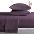 thumbnail image 1 of 1000 Thread Count RV Sheet Sets Three Quarter Size Plum Solid Egyptian Cotton Soft And Smooth Bed Sheets for Campers, RV Bunk And Truck Sleeper with 12 inch deep pocket, 1 of 7
