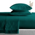 thumbnail image 1 of 1000 Thread Count RV Sheet Sets Three Quarter Size Teal Solid Egyptian Cotton Soft And Smooth Bed Sheets for Campers, RV Bunk And Truck Sleeper with 14 inch deep pocket, 1 of 7