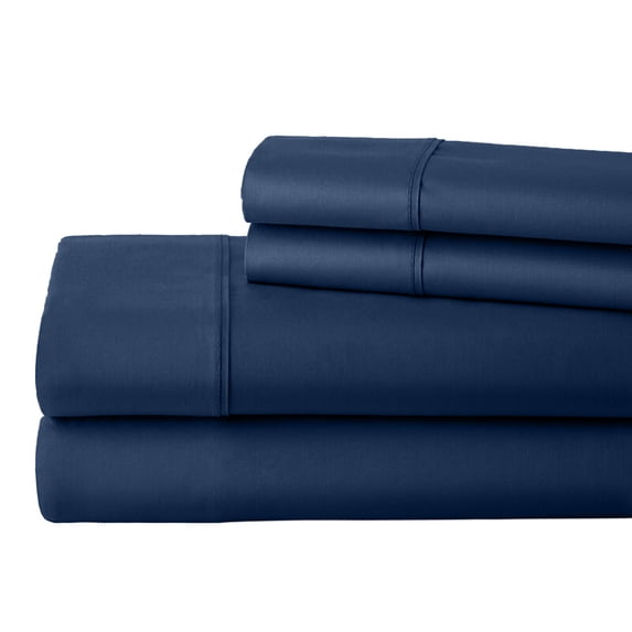 1000 Thread Count RV Short Queen, 100% Egyptian Cotton 4 PC Sheet Set 12" Deep Pocket - Mediterranean Blue