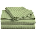 thumbnail image 1 of 1000 Thread Count Sheet Set of 4 Pieces, 100% Egyptian Cotton Sheets with 12" Deep Pocket, Ultra-Soft Long Staple & Luxurious Hotel Quality Sheets - Sage Stripe, Full-XXL Size., 1 of 4