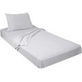 thumbnail image 1 of 1000 Threat Count 100 % Egyptian Cotton 4-Pcs Sheets for Cot Bunk Bed-Perfect for Narrow Twin/Cot Size/Rv Bunk/Guest Bed Replacement Deep 15-Inch Color White Solid Cot Size Sheets- 30" X 75", 1 of 5