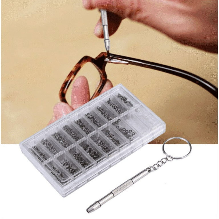 1000 Tiny Screws Nut Screwdriver Watch Eyeglass Glasses Repair Tool 