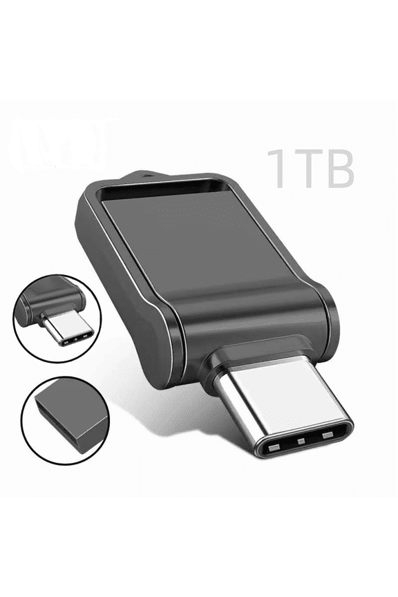 1000 USB C Metal Flash Drive 2-in-1 OTG USB 3.0 Type C Thumb Drive, UDP-Tech Waterproof Portable Jump Drive Swivel Design with Keychain, Smartphones, Tablet, PC