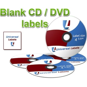1000 Universal Labels CD/DVD Labels - 500 Sheets of Labels - White Matte - Will Work with Laser & Inkjet Printers
