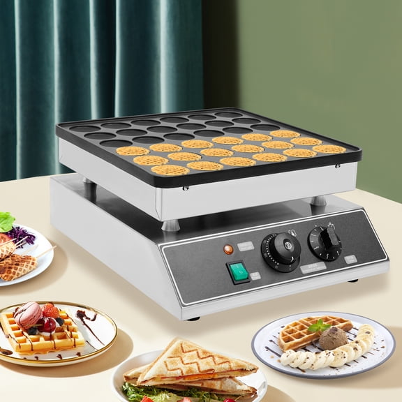 1000 W Electric Pancake Maker Commercial Waffle Machine 110v Stainless Steel