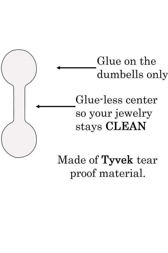 1000 White Tyvek Long Dumbell Jeweller Repair, Price and Identification Tags 1 3/8" x 1/2"