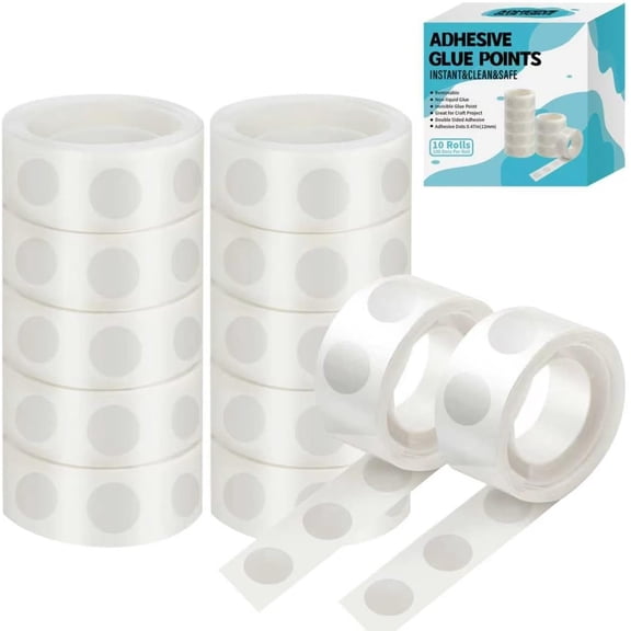 1000 count Clear Glue Dots Double Sided Adhesive Points for Balloons Craft Decor