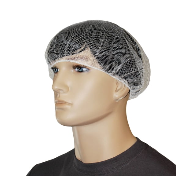 1000-count Safety Zone 28" Hairnets, Nylon, White