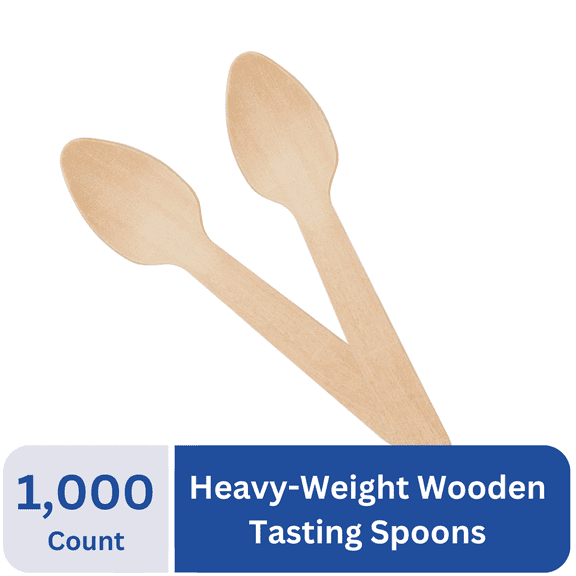 [1000 ct] Wooden Heavy Weight Tasting Spoon | Karat Earth | Compostable
