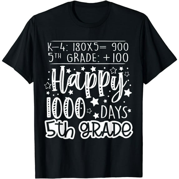 1000 days Smarter Fifth Grade Teacher 100th day of school T-Shirt