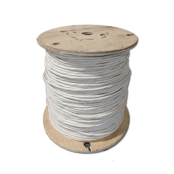 1000 ft. 22 Awg 6 Conductor CMP Spool Stranded Plenum Security Cable, White