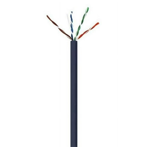 1000 ft. 23 AWG Cat6 550 Mhz No Spline Cable, Black