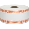 thumbnail image 1 of 1000 ft. Automatic Coin Flat Kraft Wrapper Rolls - Orange & White, 1 of 1