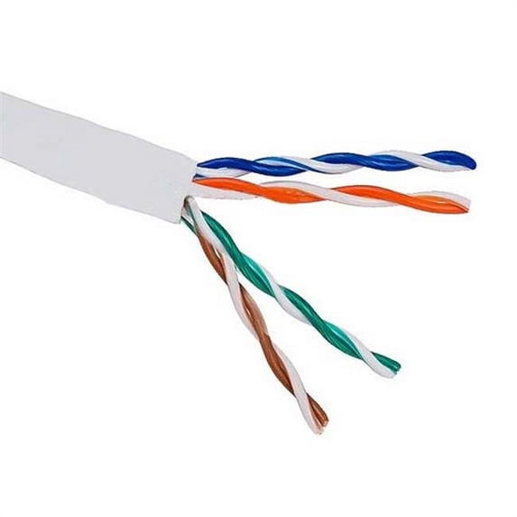 1000 ft. Cat5e 350 MHz UTP Solid Bulk Cable, Riser Rated-CMR, White