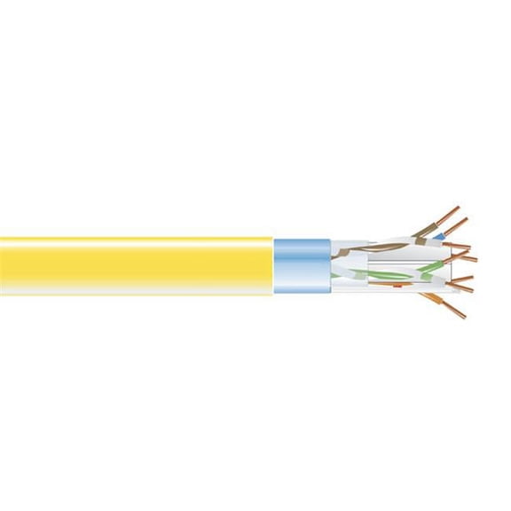 1000 ft. Category 6 Shielded 400-MHz Solid Bulk Cable - Yellow