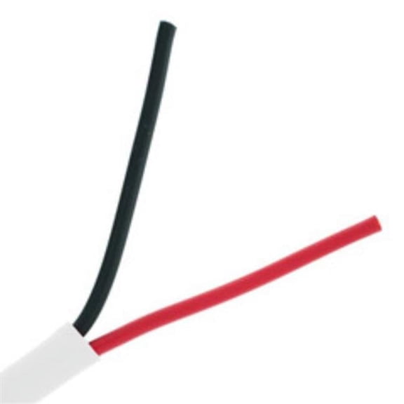 1000 ft. Plenum Security Cable, White - 18 AWG 2 Conductor, Stranded, CMP & Pullbox