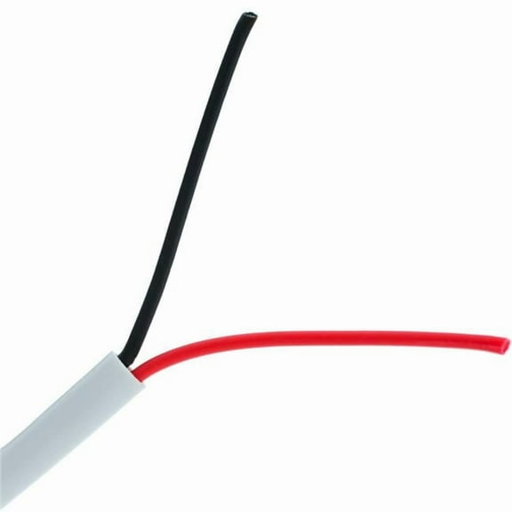 1000 ft. Spool CMP Plenum Security Cable, Stranded, White - 22AWG - 2 Conductor