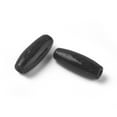 thumbnail image 1 of 1000 g Dyed Natural Long Oval Wood Beads Oval/Oblong Lead Free Black 23x8~9mm Hole: 2.5mm 2000pcs/1000g, 1 of 2