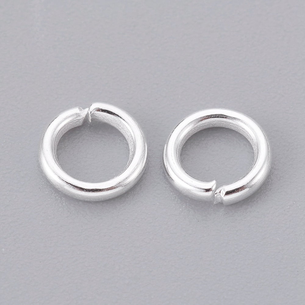 1000 g Iron Jump Rings Open Jump Rings Cadmium Free & Lead Free Jewelry Jump Rings For DIY Jewelry Making Silver 18 Gauge 5x1mm Inner Diameter: 3mm about 8000pcs/1000g