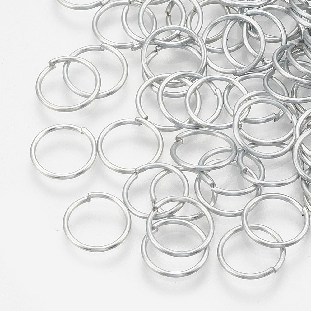 1000 g Iron Jump Rings Open Jump Rings Cadmium Free Lead Free Unplated 21 Gauge 8x0.7mm Inner Diameter: 6.5mm 11100pcs/1000g