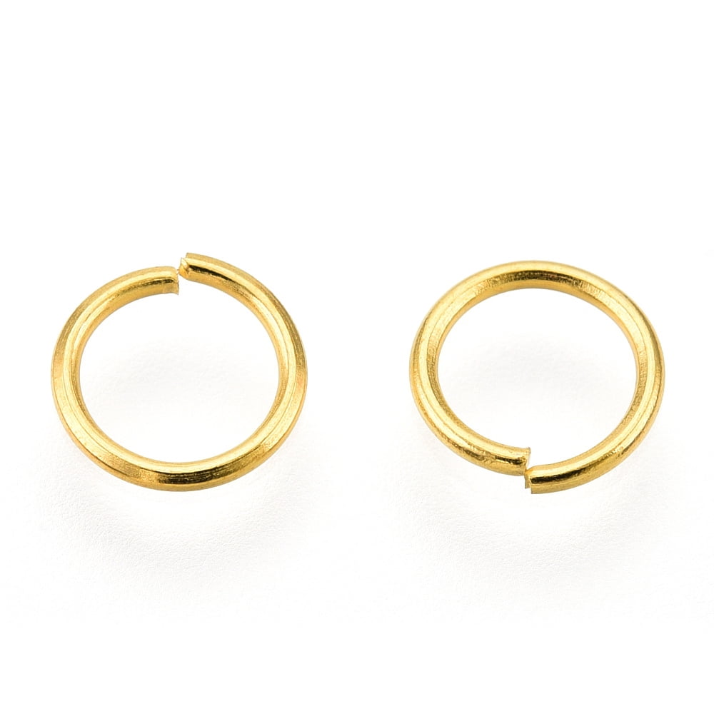 1000 g Iron Open Jump Rings Nickel Free Round Ring Golden 21 Gauge 6x0.7mm Inner Diameter: 4.5mm 20000pcs/1000g
