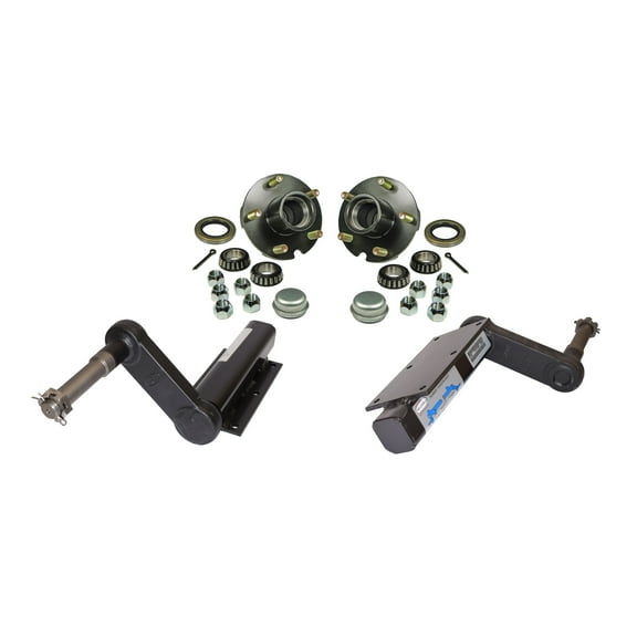 1000 lb. Torsional Stub Axles With 5-Bolt on 4-1/2 Inch Hubs